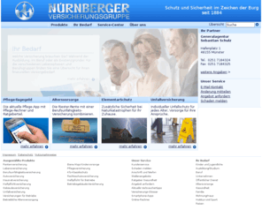 fuggerbank.net: < NÜRNBERGER Versicherungsgruppe > - NÜRNBERGER
Das Leistungspaket der NÜRNBERGER Versicherung: Lebensversicherung, Haftpflichtversicherung, Autoversicherung, Baufinanzierung, Beamtendarlehen, Unfallversicherung, Fondsversicherung, Riesterrente ...