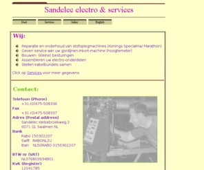 sandelec.nl: Home
textielmachines , stofoplegmachines , gordijninkortmachine , banenautomaat , electro divers