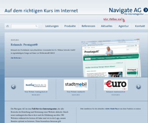 webdesigner-karlsruhe.net: Navigate AG - Die Internetagentur in Karlsruhe
Die Navigate AG in Karlsruhe ist eine Internetagentur, die alle Bereiche der Erstellung und Betreuung einer Website abdeckt. ☎ (0721) 6647140