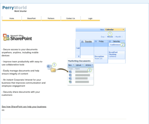 perryworld.com: PerryWorld - Software / Web / eCommerce Solutions
PerryWorld provide hosted document management and collaboration services using Windows SharePoint Services