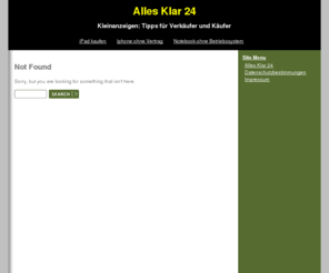 allesklar24.com: AllesKlar24
Kleinanzeigen: Tipps für Verkäufer und Käufer