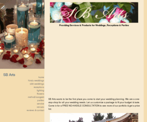 sb-arts.com: SB Arts
Providing Services and Products for Weddings, Receptions and Parties