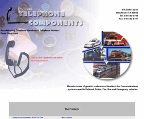 telephonecomponents.com: Telephone Handsets and Telephone Handset Components - Telephone Components
Telephone Handsets and Telephone Handset Components - Since 1969