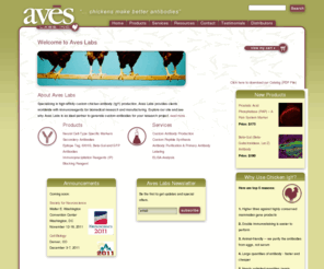 aveslabs.com: Chicken Antibodies,Neural Markers,GFP,Epitope tag| Aves Labs, Inc.
Chicken Antibody Production,IgY, Neural Cell Marker,Neuronal Markers,Epitope Tag, GFP Antibodies, Beta-Gal,Secondary antibodies, blocking reagents.