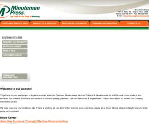 mmpfirelands.com: Minuteman Press - Printing - Copying - Elyria, OH, 44035
To place an order or get help with a new project, enter our online Customer Service Center. To download print drivers and other software, search our Resources & Support area. To learn more about us, browse through our Company Information section.