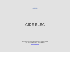 cide-elec.com: En construction
site en construction