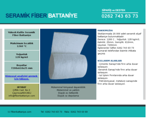 fiberbattaniye.com: Seramik Fiber Battaniye
Seramik Fiber Battaniye