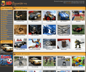 3doyunlar.org: 3D Oyunlar - Güncel 3D Oyun Sitesi
En güzel 3d oyunlar, shockwave oyun yayınlayan güncel 3d oyun sitesi.