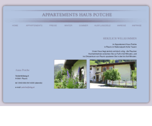 appartements-rauris.net: Appartements Rauris - Haus Anni Potche
Appartements in Rauris, Privatzimmer und Ferienwohnungen im Raurisertal im Nationalpark Hohe Tauern.