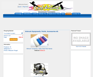 kiatairbrush.com: Kiat Airbrush - Airbrush Supplies & Custom T-shirts ! (Powered by CubeCart)
airbrush, buy airbrush equipments, airbrush paint, airbrush tattoo, discussion board, forum for learning airbrushing tips and custom painting hints for T-shirt, helmet, motorcycle, car, wall, computer casing, laptop, cloth, cap, banner, shoes and anything the paint will stick to!