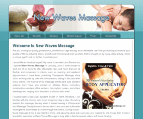 newwavesmassage.com: New Waves Massage - Quality, Professional, Certified Massage Therapy
Quality, professional therapeutic and deep tissue massage at an affordable rate. Located in St. Michael Albertville Minnesota.