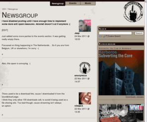 u-e-h.net: Newsgroup — United Elements of Hate
Discuss or rant about breakcore, parties, video games or whatever. Do a bit of shameless self promotion, post some found footage or just leave a random message…