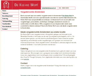 vergaderruimteamsterdam.com: Vergaderruimte Amsterdam | De Kleine Werf
Bent u op zoek naar een unieke vergaderruimte in Amsterdam? De Kleine Werf in Amsterdam biedt u een zeer speciale locatie voor diverse soorten bijeenkomsten.