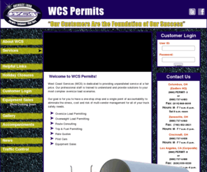 wcspermits.com: WCS Permits - Nationwide Trucking Permits Oversize Load Permits Pilot Cars Trucking Equipment
We specialize in oversize load permits, overweight load permits, pilot cars and trucking equipment. Our store offers Delorme maps, Rand McNally maps and Thomas Guide maps.