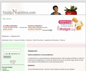 guidenutrition.com: GuideNutrition.com Dictionnaire de la nutrition et des nutriments
Guide de nutrition sur les vitamines,fibre,mineraux,gras et lipides