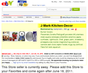 thekitchendecorstore.com: Kitchen Decor items - Get great deals on Rooster, Chef items on eBay Stores!
Buy Kitchen Decor, Rooster items on eBay.  Find a huge selection of Chef, lighthouse, grape items and get what you want today.