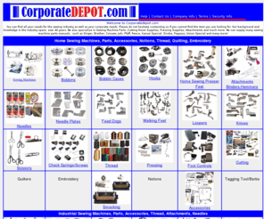 corporatedepot.com: corporatedepot.com
sewing machine parts,labels,mats,shipping supplies,foodservice 