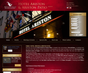 hotelaristonpatio.com: Hotel Ariston Patio Prague. Stylish hotel Prague. 4* hotel Prague Žižkov.
Official website: Hotel Ariston Patio Prague. Stylish Hotel at Žižkov in Prague few minutes from the historical centre of Prague with good transport connection.