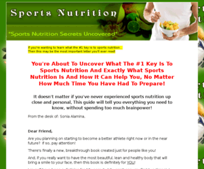 sportynfit.com: Sports Nutrition Secrets Exposed
Sports Nutrition Secrets Exposed