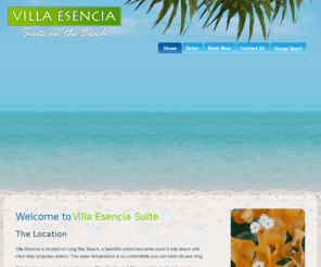 villaesenciaprovo.com: Welcome to Villa Esencia Suite - Providenciales, Tunks and Caicos Islands in the Caribbean.
Villa Esencia is located on Long Bay Beach, a beautiful untouched white sand 3-mile beach with clear blue turquoise waters. The water temperature is so comfortable you can swim all year long. 