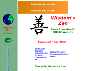 wisdomszen.com: Wisdom's Zen - Thom Armentrout's Official Website
Thom Armentrout's Official Website
