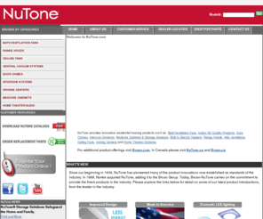 nutone.com: NuTone: Bath and Ventilation Fans, Central Vacuums, Door Chimes, Medicine Cabinets, Range Hoods
