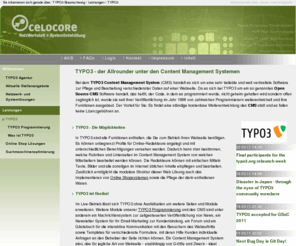 typo3-braunschweig.net: TYPO3 Dienstleistungen - TYPO3 Services - Braunschweig, Hannover, Hildesheim, Göttingen, Wolfsburg
celocore: Ihr TYPO3 Dienstleister vor Ort in Braunschweig, Hannover, Hildesheim, Göttingen, Wolfsburg - TYPO3 Dienstleistungen für Niedersachsen