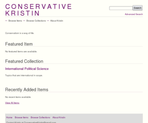 kristinhwilson.com: Conservative Kristin
This site will serve as a showcase for the written works of Kristin H. Wilson-Alphin.