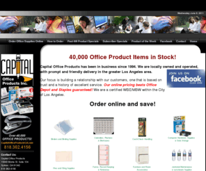 capitalofficeproductsca.com: Order Office Supplies Online |Capital Office Products
Capital Office Products has been in business since 1994. We are locally owned and operated, with prompt and friendly delivery in the greater Los Angeles area.