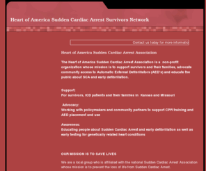 hoascasurvivor.org: Heart of America Sudden Cardiac Arrest Association
Heart of America Sudden Cardiac Arrest Survivor Network