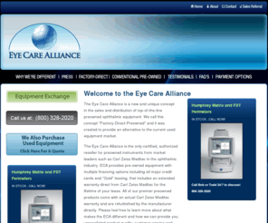 preownedoct.com: Eye Care Alliance - Welcome
The only authorized reseller of Carl Zeiss Meditec Ophthalmologic Equipment