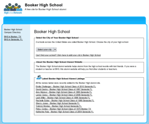 bookerhighschool.org: Booker High School
Booker High School is a high school website for alumni. Booker High provides school news, reunion and graduation information, alumni listings and more for former students and faculty of Booker High School
