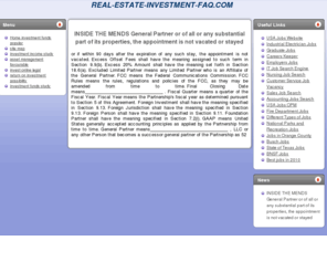 real-estate-investment-faq.com: investment funds popular - www.real-estate-investment-faq.com
Investment funds popular. INSIDE THE MENDS General Partner or of all or any substantial part of its properties, the appointment is not vacated or stayed or if 