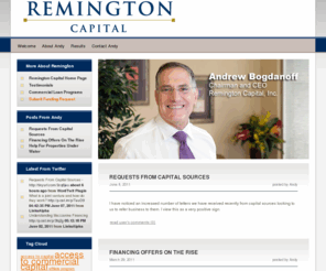 andybogdanoff.com: Remington Capital
Remington Capital Chairman & Founder Andy Bogdanoff is a leading expert in alternative financing for real estate developers and owners.