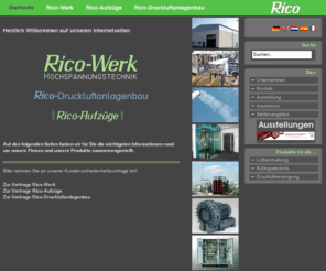 elektrofilter.com: Rico-Werk Eiserlo & Emmrich GmbH
Rico-Werk Elektrotechnik : Hochspannungsanlagen, Aufzüge und Kompressoren