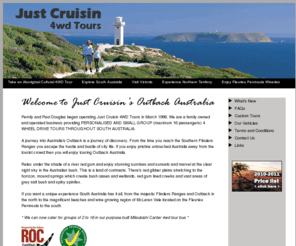 justcruisin4wdtours.com.au: Just Cruisin 4WD Tours
Personalised 4 Wheel Drive Tours throughout South Australia.ROC accreditted