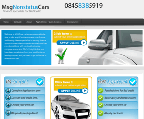 msg-guaranteedcarfinance.co.uk: Guaranteed car finance | Bad Credit Car finance | Non status car finance | No credit check car finance
Here at MSG we provide Guaranteed car finance, Bad credit car finance, Non status car finance and sub prime car finance for those with poor credit with no credit check