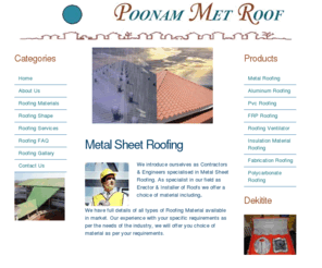 poonamroof.com: Metal Roofing, Roofing, Industrial Roofing,Indian roofing,Roofing Matrial,roofing contractor
Induatrial Roofing Company