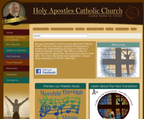 holyapostlescc.net: Holy Apostles Catholic Church
Holy Apostles Catholic Church
A community of "Apostles of Hope" committed to bring the Love of Jesus to all those they meet