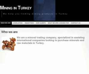 miningturkey.org: Mining in Turkey « We help you finding mining products in Turkey.
We help you finding mining products in Turkey.