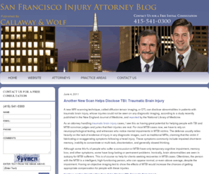 sanfranciscoinjuryattorneysblog.com: San Francisco Injury Attorney Blog :: Published by San Francisco, California Injury Lawyers Callaway & Wolf
 Published by Callaway & Wolf