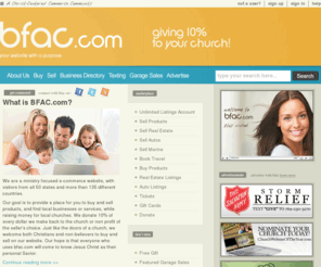 buyfromanatheist.com: bfac.com - A Christ-Centered Commerce Community
A Christ-Centered commerce community that allows Christians and Non-Christians alike to be able to transact in a safe and secure enviroment. You are going to buy, why not Buy From A Christian?