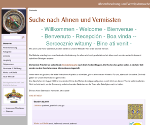 gaentzsch.com: Suche nach Ahnen und Vermissten
Vermisstensuche Erich Herbert Magazin, Vermisste des II. Weltkrieges, Ahnenforschung Gaentzsch, Magazin