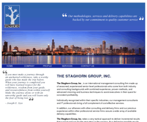 staghorngroup.com: The Staghorn Group, Inc.| Pharmaceutical Consulting, Biotech Consulting, 
Regulatory Affairs, FDA, GMP, GCP, GLP
The Staghorn Group, Inc, is an international management consulting firm.| Staghorn Group, Management Consulting, Pharmaceutical, Biotech, Regulatory Affairs, FDA, GMP,  GCP, GLP, Reengineering, Process Improvement, Strategic Planning.