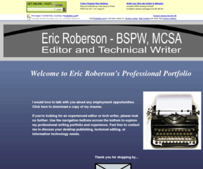 ericjroberson.com: Eric Roberson | Houston, TX | Technical Writer | Professional Portfolio
home