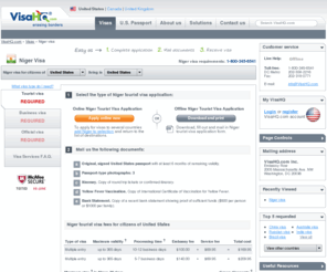 nigervisa.com: Niger Visa: Application, Requirements. Apply for Nigerien Visas Online.
Niger Visa  Services: Secure Online Application; Tourist, Business, Private Visas to Niger. Comprehensive Information on Niger Visa Requirements - Apply Now.