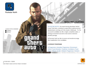 rockstargamestudios.com: Rockstar North Ltd
Rockstar North the developers of the 'Grand Theft Auto Series'