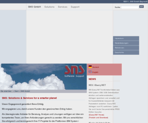 snsgmbh.com: SNS GmbH - Software and Support: SNS GmbH
SNS GmbH ist kompetenter Partner für Softwarelösungen und Integration für IBM System i.