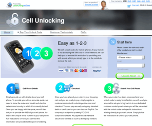 cell-unlocking.com: Cell Unlocking - Unlock your cell phone. Free from SIm restrictions.
Genuine unlock code for your cell phone. Set free your cell phone by unlocking.