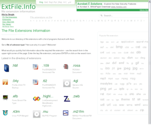 extfile.info: The File Extensions Information - ExtFile.info
The File Extensions Information. How to open file extension zp5 surf go! tmipc ksn omk 04y uu1 01z nzn bmm mu